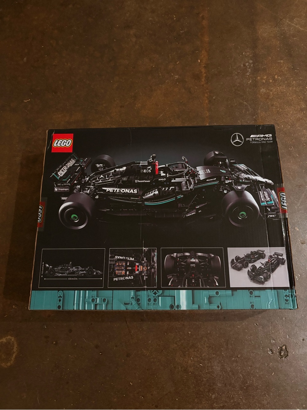 LEGO Black and Teal Mercedes-AMG Petronas F1 Model